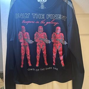 Star Wars Black and Red Graphic Long Sleeve Tee